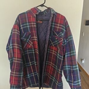 Plaid Men's Lightweight Shirt Jacket